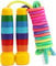 Children's Skipping Rope, 280 cm, Adjustable Rope Skipping Rope with Wooden Handle, 7 Colours, Rainbow Skipping Rope Kids for Boys and Girls, Fitness