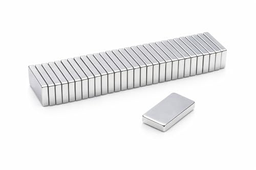 Top Magnesy – 50 Stück Neodym Magnete 8x5x2 mm N38 – extra starke Haftmagnete für Montage, Werkstatt & Industrie