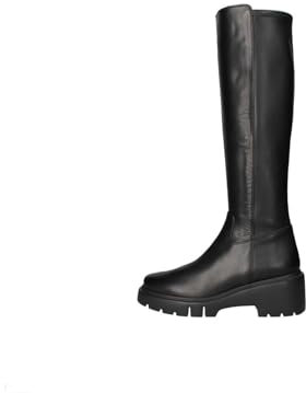 Unisa STIVALE DONNA NERO JACE PELLE CON RETRO GAMBALE MICROFIBRA F.GOMMA LIGHT ZEPPA 6CM