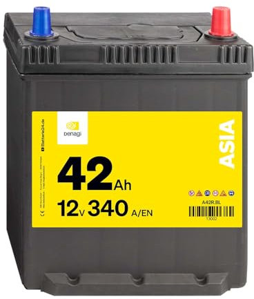 Denagi ASIA A42R BL Autobatterie 12V 42Ah 340A/EN mit Bodenleiste