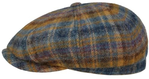 Stetson Hatteras Flatcap Kariert 100% Schurwolle Herren Herbst Winter