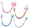 SGERUFZ 4pcs Perruque Raiponce Perruque Princesse Enfant,Perruques Déguisement, Tresses Cheveux Extensions,accessoire de cheveux pour filles et enfants,pour Carnaval Haloween Fête cadeau de nouvel an