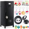 Vercraft 12 Pcs Mini Locker 10.8 Inch Miniature Storage with Lock and 2 Keys Small Cute Functional Locker for Desktop Bedroom Home Office(Black,Panda)