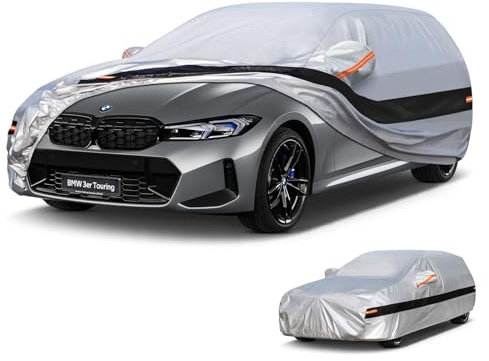 Holthly Autoabdeckung Passend für BMW 3er Touring/Kombi 318 320 330 G21 F31 E91(2005-2025) 10 Schichten Vollgarage Auto Abdeckplane 100% Wasserdicht Autoplane Outdoor Autogarage