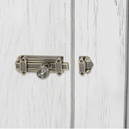 Vintage Schiebetorriegel, Zinklegierung, Schiebeschloss, robustes Sicherheits-Türschloss, antiker Türschnalle, Bolzen zur Sicherung von Holztüren und Toren (15,2 cm)