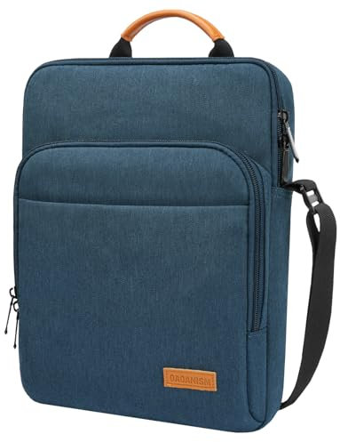Dadanism 9-11 Tableta Bolsa de Hombro con Bolsillos para iPad 10.ª Gen 10,9, iPad Air 11, iPad Pro 11 M4, iPad 9/8/7.ª Gen 10,2, iPad Air 5/4 10,9, Galaxy Tab A9+ 11, Tab M11 11, Añil
