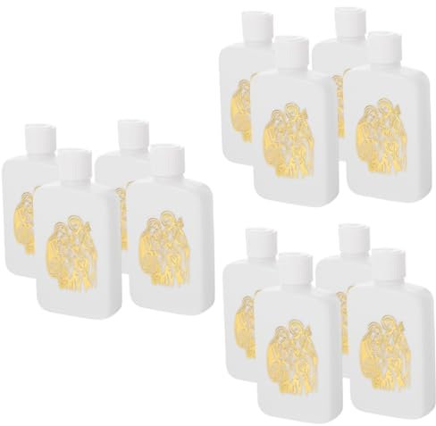 ULTECHNOVO 3 Ensembles Bouteille D'eau Bénite Simple Bouteille De Boisson Avec Saint Catholique Uv Bénédiction Gourdes Bouteille D'eau De Bénédiction Plastique 4 Pièces * 3
