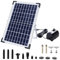 Kit pompa per fontana solare da 10 W, 1350 l/h, fontana per laghetto fai da te, con 8 ugelli e cavo da 5 m, per laghetti, torrenti e piscine, altezza fino a 1,5 m