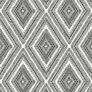A Street Pacifica Zaya Bohemian Black & White Geometric Wallpaper FD26012