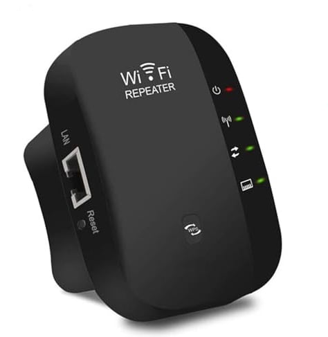 WLAN Verstärker Internet Verstärker WLAN Repeater mit LAN Anschluss,WiFi Extender für bis zu 3650 sq.ft und 35 Geräte,Kompatibel mit Allen Routern,Schwarz