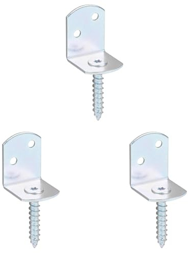 Alberts 212209 Flechtzaunhalter L-Form | in verschiedenen Ausführungen | galvanisch verzinkt, dickschichtpassiviert | Gesamthöhe 83 mm | 24er Set (Packung mit 3)