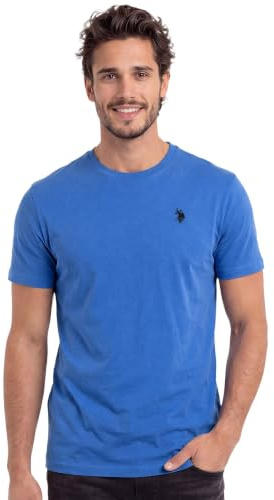 U.S. POLO ASSN. Herren T-Shirt (S-3XL) Basic Rundhals Baumwoll-Shirt Kurzarm P012