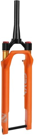 700C Gravel Bici Da Strada Forcella Ammortizzata Tubo Conico 1-1/2 XC Forcella Anteriore Aria Corsa 40mm Forcellas Per Bicicletta Freno A Disco Bloccaggio Manuale 100×12mm Perno Passante(Orange)