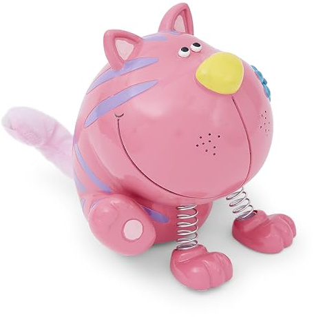 Mousehouse Gifts - Pink Cat Piggy Bank with Spring Legs, Charming Money Box for Kids, Boys & Girls