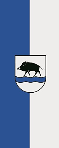 U24 Fahne Flagge Eberbach (Baden) im Hochformat Premiumqualität 80 x 200 cm