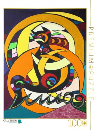 CALVENDO Puzzle Luna-Kätz-Dreams, Petra Kolossa, Acryl auf Leinwand, 70x50, 2014 | 1000 Teile Lege-Größe 48 x 64 cm Foto-Puzzle für glückliche Stunden