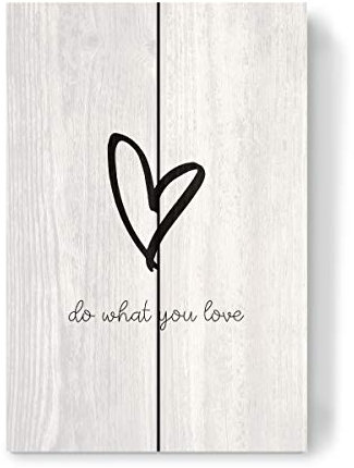 artboxONE Holzbild 30x20 cm Sport/Motivation DO What You Love von Künstler Vanja Andersson