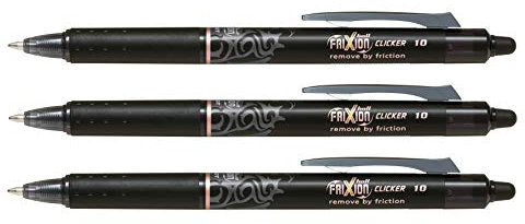 PILOT Frixion Clicker 1.0 3er Set schwarz