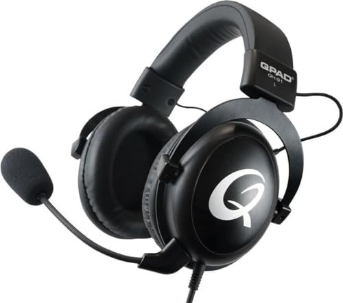 QH-92 Pro Gaming Headset Premium - Kopfhörer für PC-Gaming - PS4 - XBox - Nintendo Switch - Laptop - Smartphone und Tablet - Over Ear - 53-mm Treiber und Mikrofon mit Rauschunterdrückung
