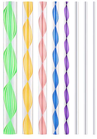 Healifty 8Pcs Mandala Dotting Tools Acrylic Twist Sticks Acrylic Rods Mandala Painting Dotting Pen Set for Rock Painting Polymer Clay Pottery Craft Nail Art Supplies