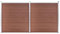 vidaXL Gartenzaun WPC Sichtschutzzaun Lamellenzaun Windschutz Sichtschutz Zaun Steckzaun Systemzaun Garten 353x186cm Braun Aluminiumstange