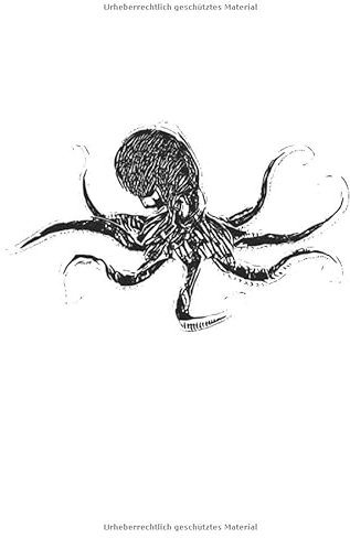 Octopus Notizbuch: Taschenbuch 6x9 inch (15,24cm x 22,86cm) liniert mit 120 Seiten - Tagebuch zum notieren von Ideen und Gedanken - Motiv Octopus