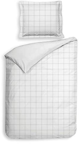 Heckett and Lane Bettwäsche Heckett And Lane 1 Bettwäsche 140x220cm mit 1 Kopfkissen 60x70cm 100% Baumwolle Mako-Satin White