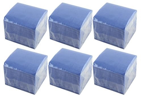 Hostelnovo - 600 Unidades de servilletas Azules de Mesa - Papel desechable - Micropunto - 10x10 cm (plegadas) y 20x20 cm (desplegadas) - Ideal para Eventos de Catering, Bares y Fiestas