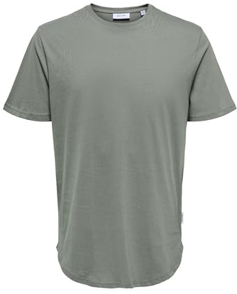 Only & Sons Mens Onsmatt Longy Tee Noos T-Shirt, Castor Gray, M UK
