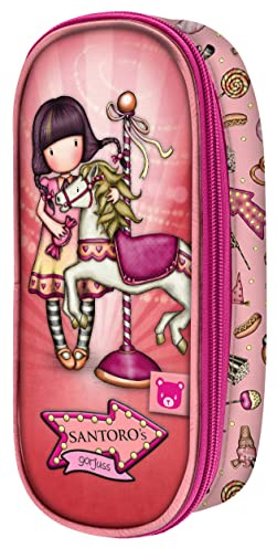 safta Unisex Kinder 10x23x6cm Mäppchen mit Reißverschluss Gorjuss Fairground Carousel 10 x 23 x 6 cm, bunt, Einheitsgröße