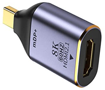NFHK Mini DisplayPort 1.4 Fuente a HDMI 2.0 Display 8K 60hz UHD 4K Mini-DP a HDMI macho adaptador de monitor conector