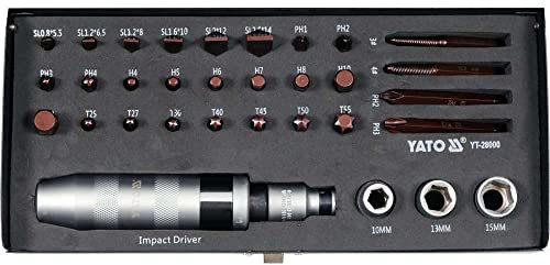 Set di 32 cacciaviti a percussione professionali da 1/2, 168 mm