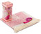 ihvan online Tapis de prière Musulman Doux en Tissu Taffetas et Perles de prière avec Coffret Cadeau élégant - Janamaz - Sajadah - Rose