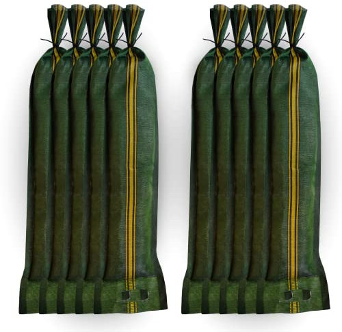 100 sacos de arena de silo, 25x100 cm, con asas, cordón y asa, para protección contra inundaciones, tejido monofilamento de alta calidad, resistente a los rayos UV