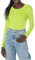 Amazon Essentials Camiseta de Cuello Redondo y Manga Larga de Corte Estándar (Disponible en Tallas Grandes) Mujer, Verde Lima, S