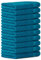 Luckytowel 10er Set Seiftücher 30x30 cm 100% Baumwolle, 600g/m² Oeko-Tex Waschlappen Set 10er Pack Türkis