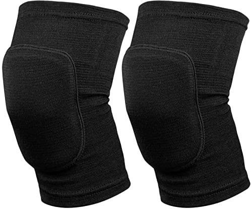 Pinsheng Volleyball Knieschoner, 1 Paar Verdickung Anti-Kollision Schwamm Kniestütze Volleyball Knieschützer Hochelastische Herren Damen für Tanzen Basketball Tennis Laufen MTB Yoga, Schwarz (S)