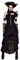 Ro Rox Cyra Rock High Low Ruffle Saum Sexy Gotisch Spitze Plissee Maxi Asymmetrisch, Schwarz, XS