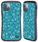 Head Case Designs Verde di Prussia Pattern Floreali Cover Ibrida Compatibile con Apple iPhone 13