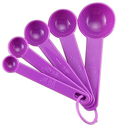 Lot de 5 petites cuillères doseuses en plastique de 1,25 à 15 ml pour accessoires de cuisine, cuillères à kichen, outil de mesure O2S2
