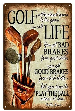 20 x 30 cm (20 x 30 cm) Golf Life Retro Wall Bar Pub Decorazione Garage Decor Poster Wall Art Tin Sign Decor Metal Sign Posteres