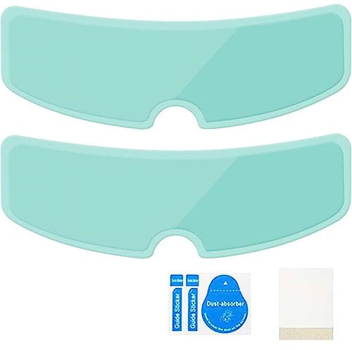 PAIKIUU Lot de 2 films anti-buée pour casque de moto, visière de casque anti-buée universelle avec film transparent transparent pour garantir la sécurité de conduite avec des outils d'installation
