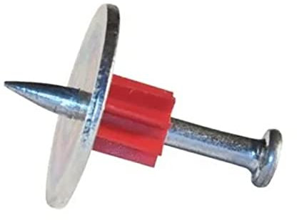 Kit Perno Rondella di Fissaggio con Robusto Chiodo in Acciaio, Adatto per Soffitto in Cemento, Parete in Cemento, 100 Pezzi in Kit