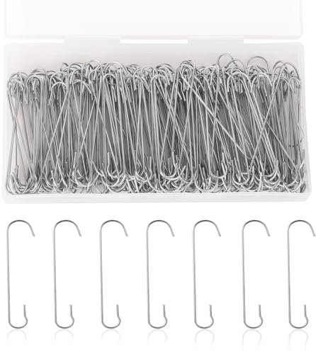 200 Stück Weihnachtsschmuck Haken, 6 x 1,3cm C-Förmige Weihnachtsbaumschmuck Haken mit Aufbewahrungsbox Biegbare Metallhaken für Weihnachtsdekoration (Silber)