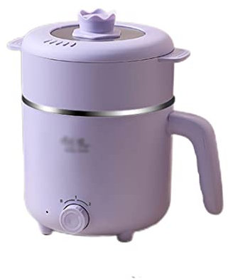 UNbit 2L Electric Hot Pot with Steam Rack,Dual Power Setting Over-Heating Protection Boil Dry Protection ,for Dorm and Camping (Color : Purple)
