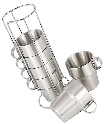 ABOOFAN Doppelwand Becher Set Isolierte Trinkbecher Für Camping Picknick Bbq Set Für Kaffee Wasser Saft Hitzebeständig Und Rutschfest