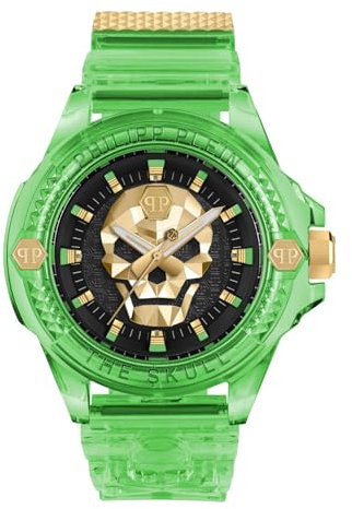 Philipp Plein Herren Uhr Analog Quarz $Kull Scuba DUBA Edition PWWAA0924 Silikon