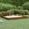 Festnight Holz Sandkasten Sandkiste mit Sitzen Quadratisch Spielsand Für Sandkasten Balkon Sandkasten 200x200x20cm AF15Honigbraune Kiefer Kinder-Sandkasten Sandkasten aus Massivholz Kiefer