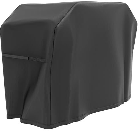 Outsunny Funda para Barbacoa Rectangular Cubierta para Parrilla de Barbacoa de Tela Oxford 420D Anti-UV Impermeable Antipolvo con Cordón 124x61x91 cm Negro