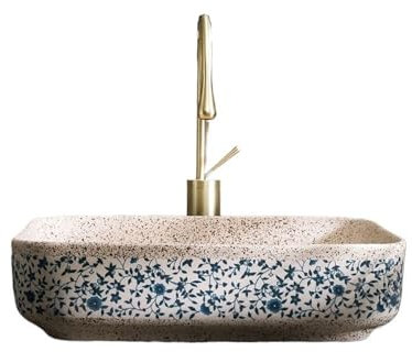 yixinzi-2024 Waschbecken Aufsatzwaschbecken, spritzwassergeschütztes Badezimmer-Balkonwaschbecken, einfaches Waschbecken for zu Hause, Badezimmerwaschbecken (52 * 40 * 13 cm) Aufsatzwaschbecken